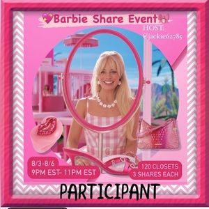 Barbie Share Event! 8/3-8/6